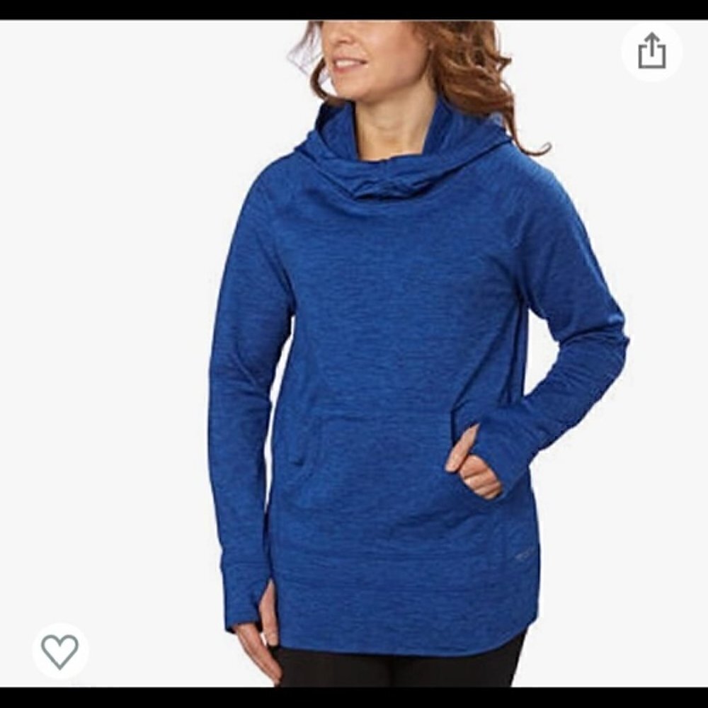 Marc New York Blue Hooded Performance Pullover